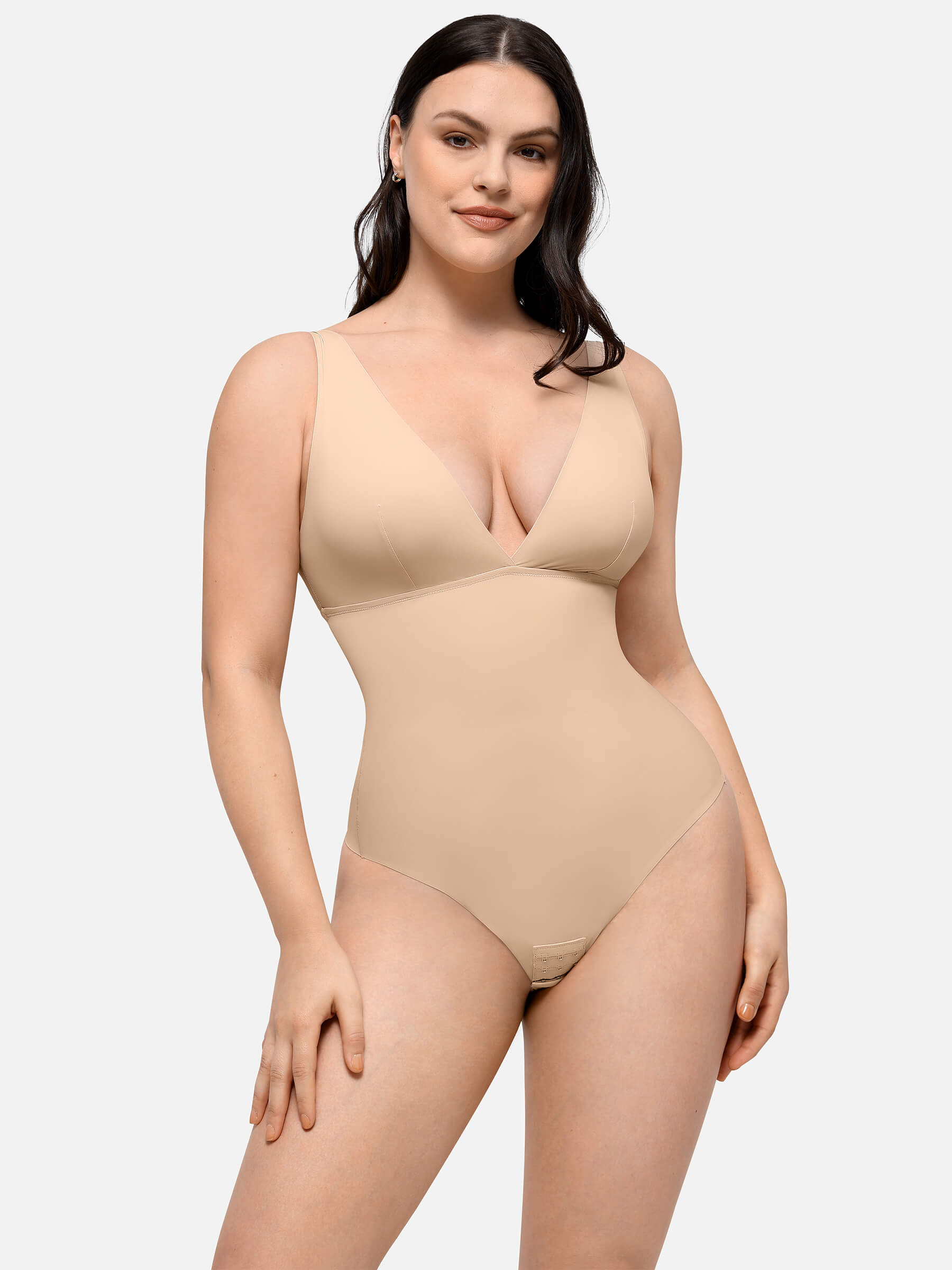 Plunge Breathable Seamless Shaping Bodysuit