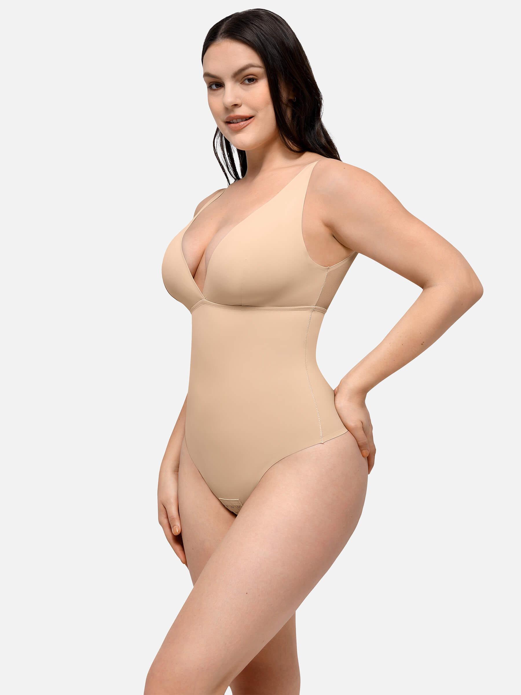 Plunge Breathable Seamless Shaping Bodysuit