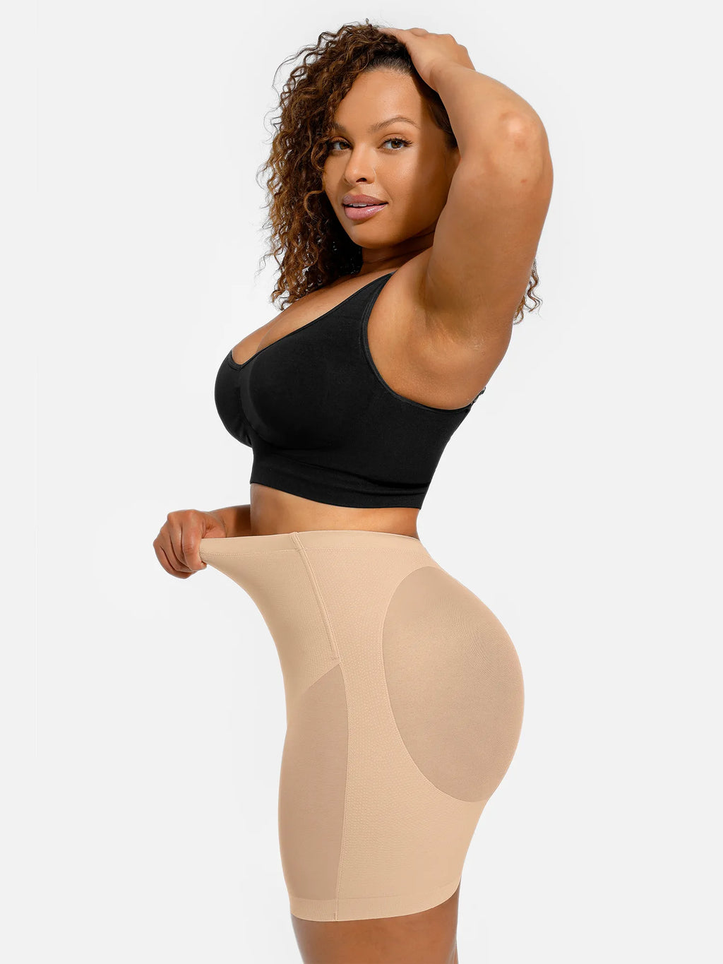 Mesh Tummy Control Bodysuit & Shorts Set