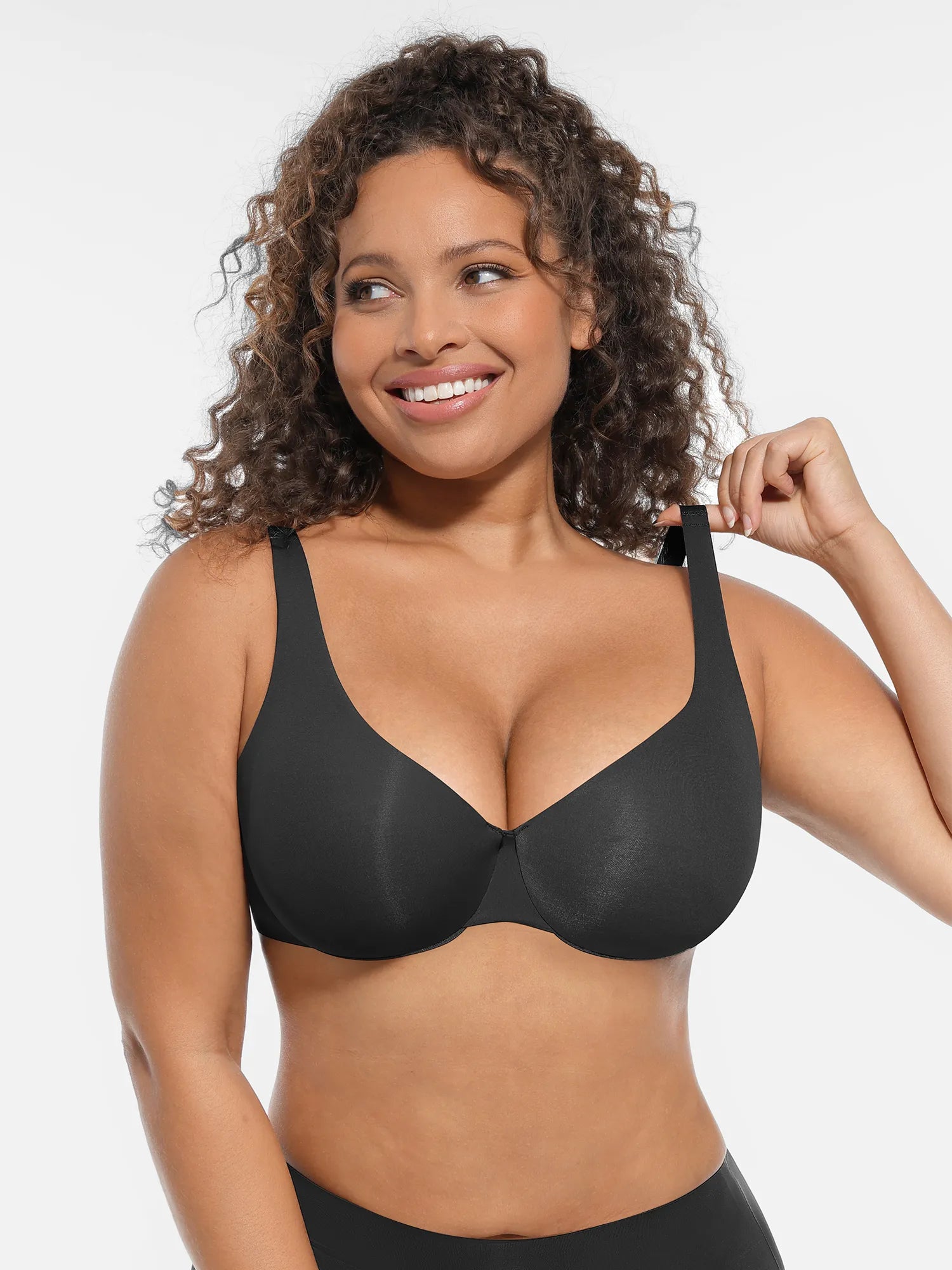 Adjustable-Strap Underwire Deep V-neck Bra Bundle