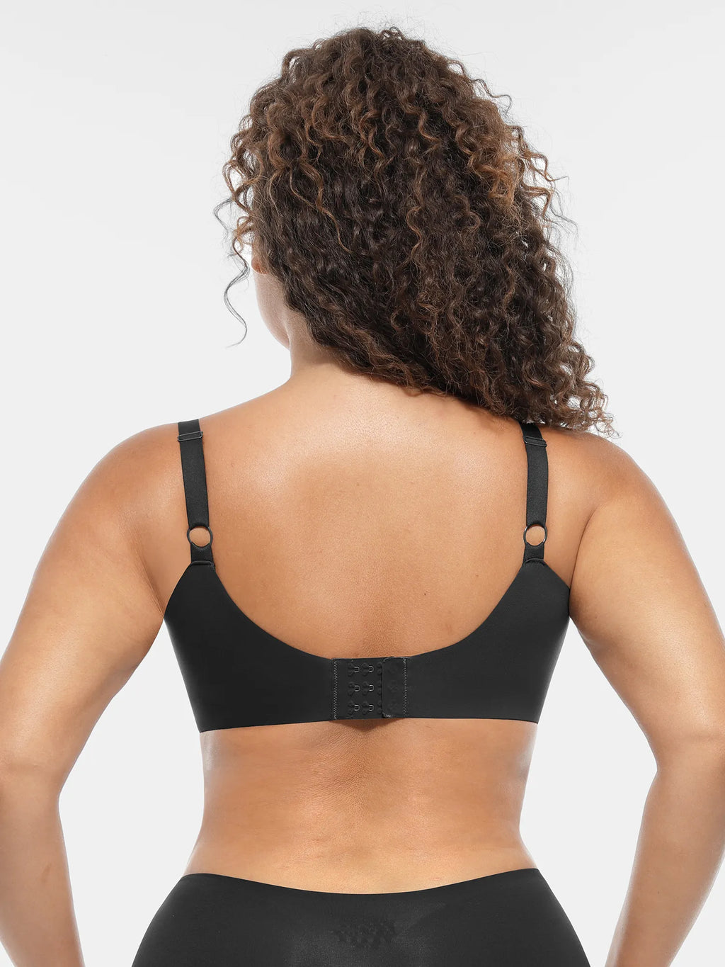 Adjustable-Strap Underwire Deep V-neck Bra