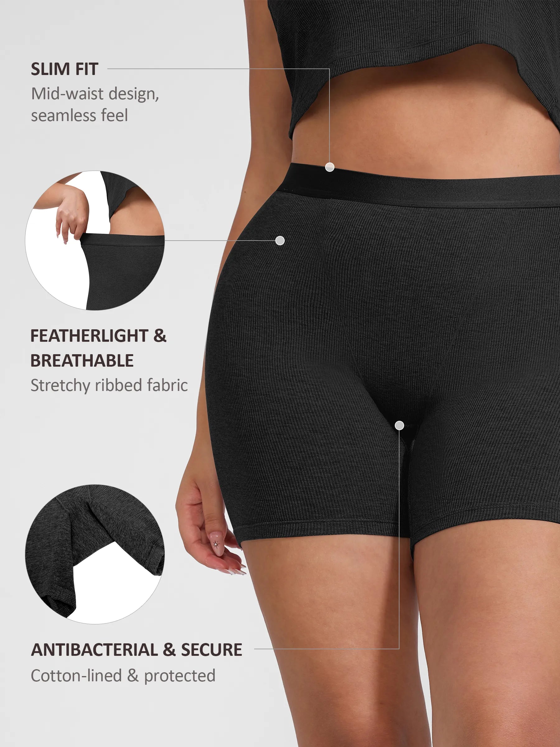 Ribbed Soft Cotton Boxer Short