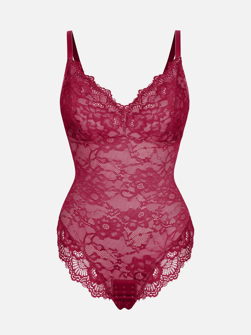 Lace V-Neck Breathable Bodysuit