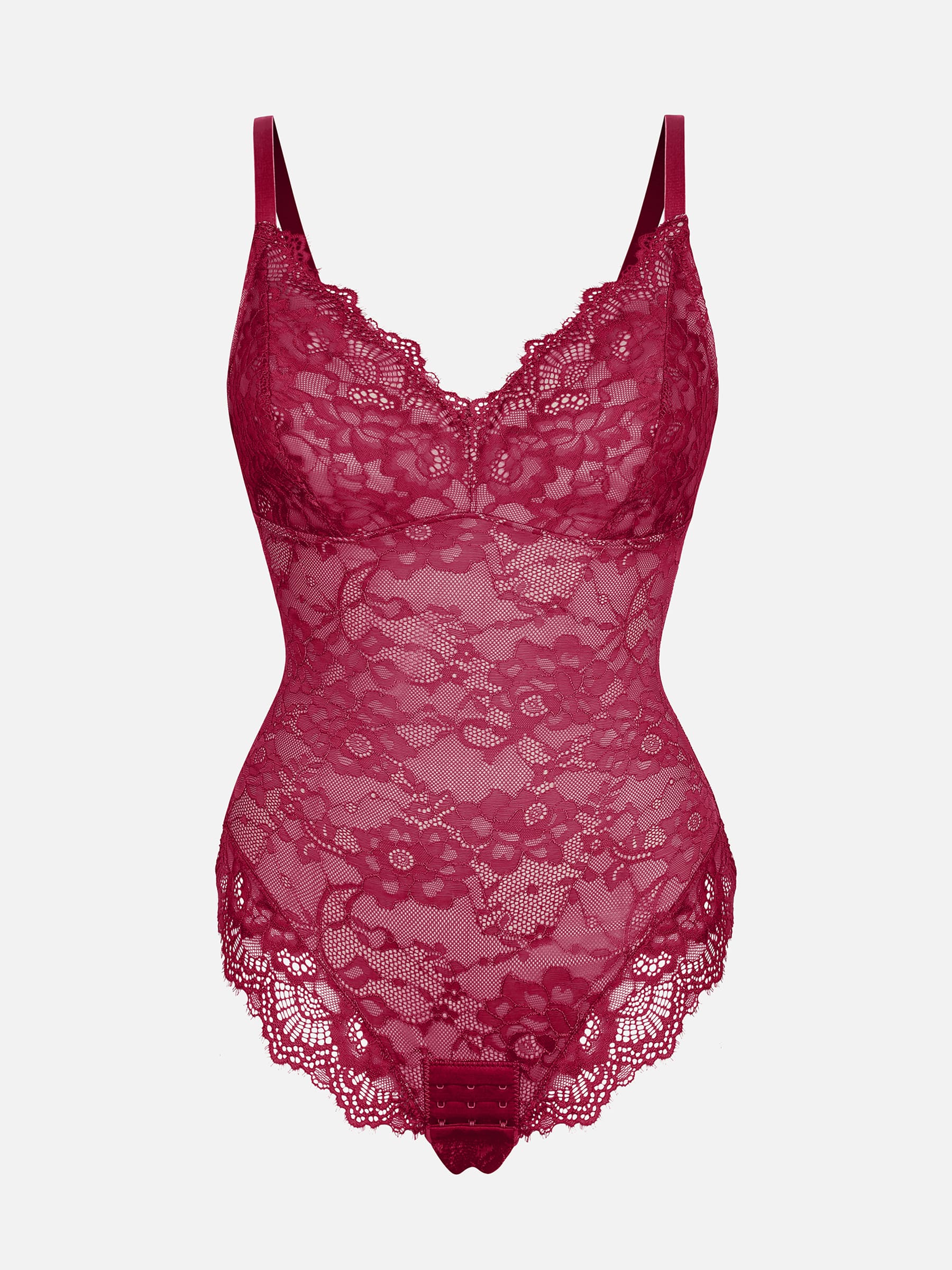 Lace V-Neck Breathable Bodysuit