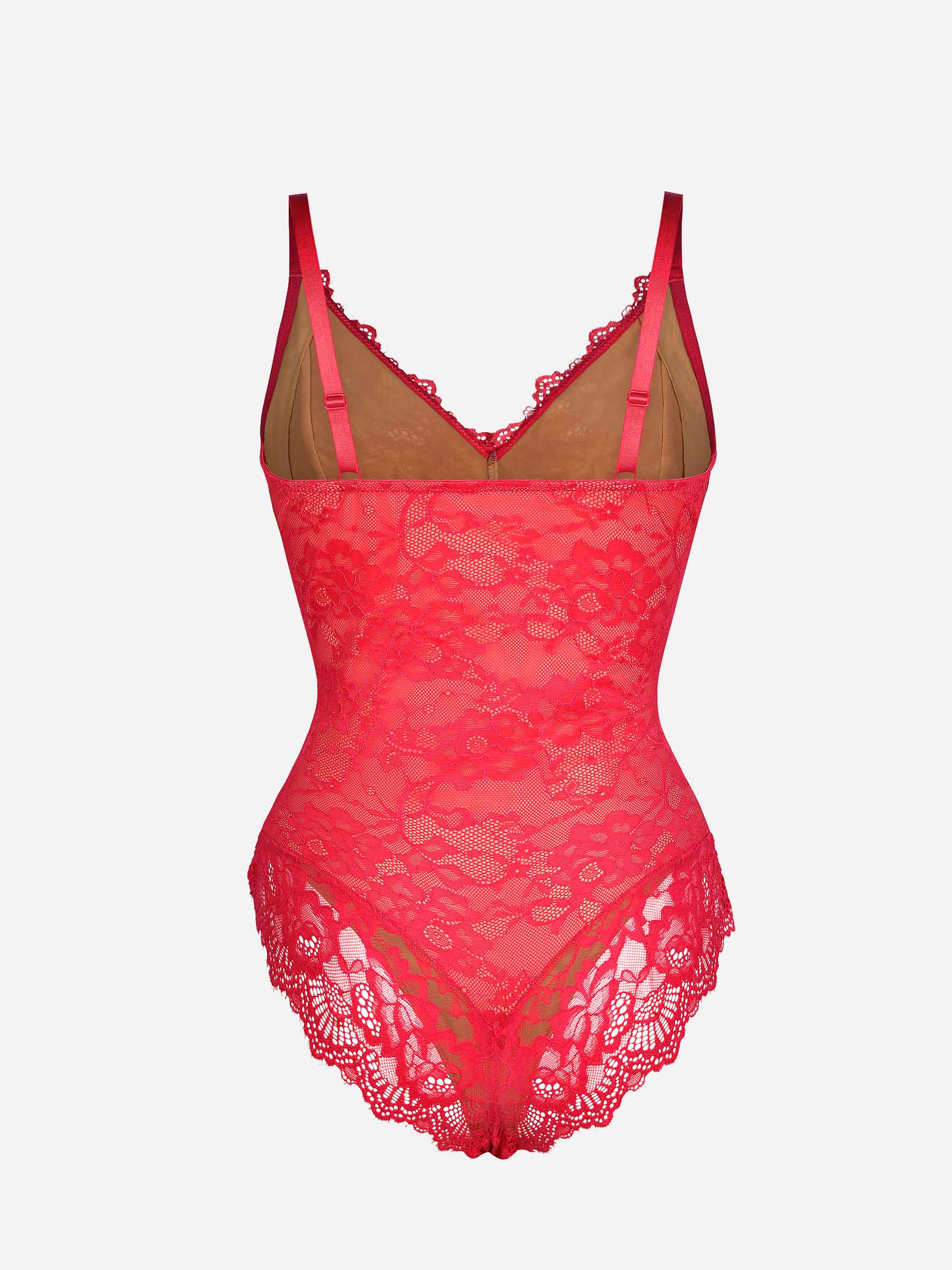 Lace V-Neck Breathable Bodysuit