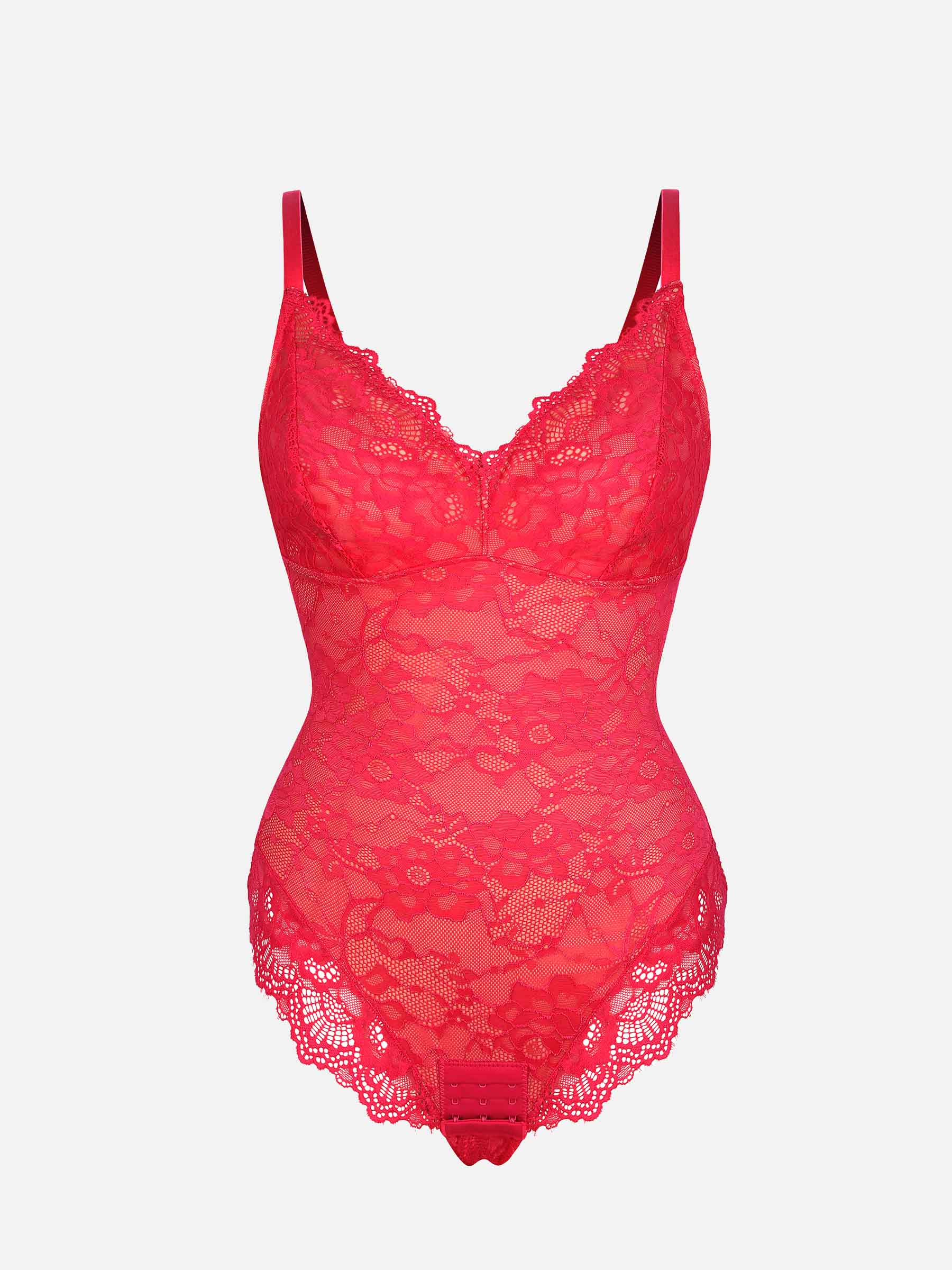 Lace V-Neck Breathable Bodysuit