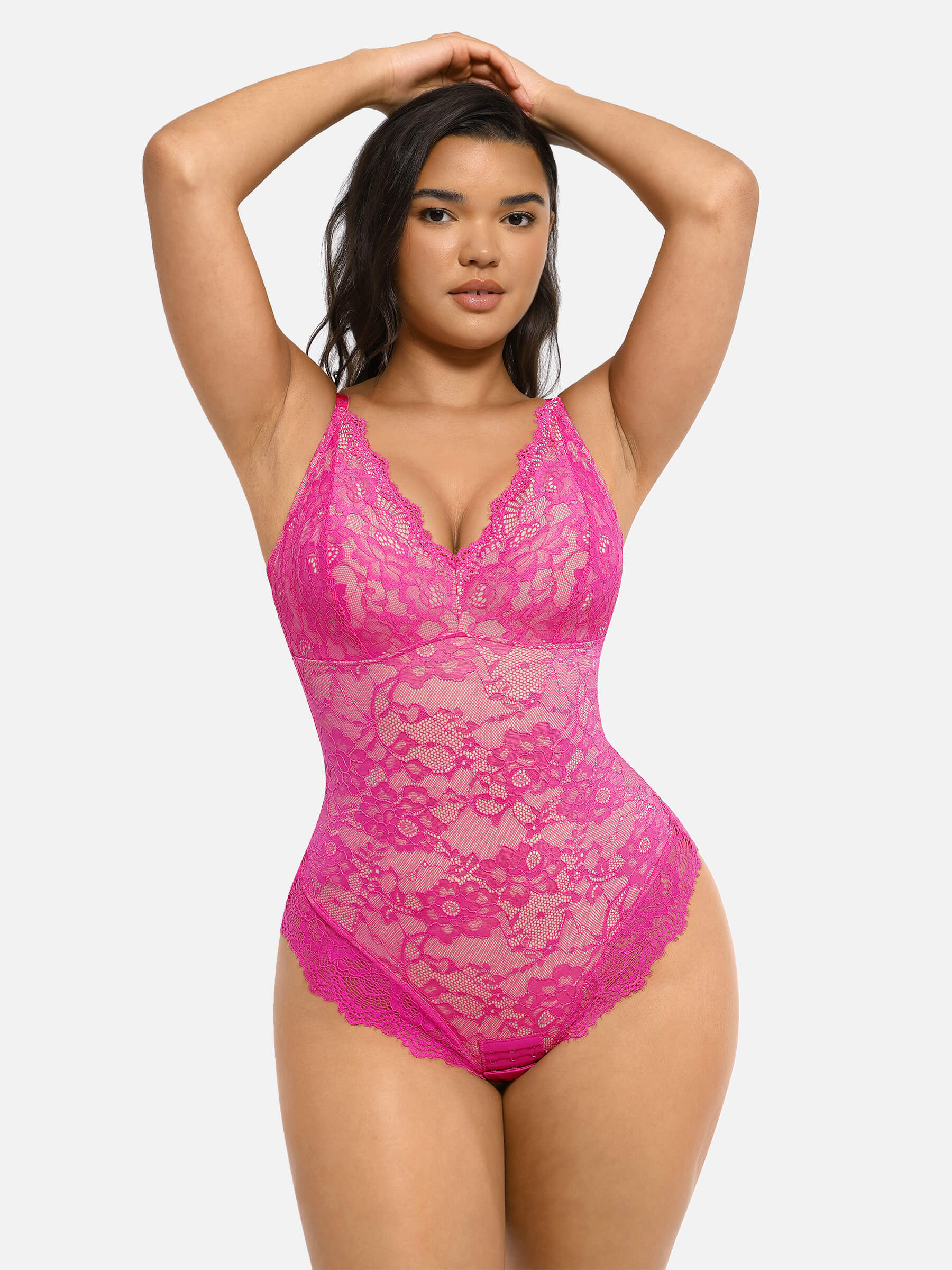 Lace V-Neck Breathable Bodysuit