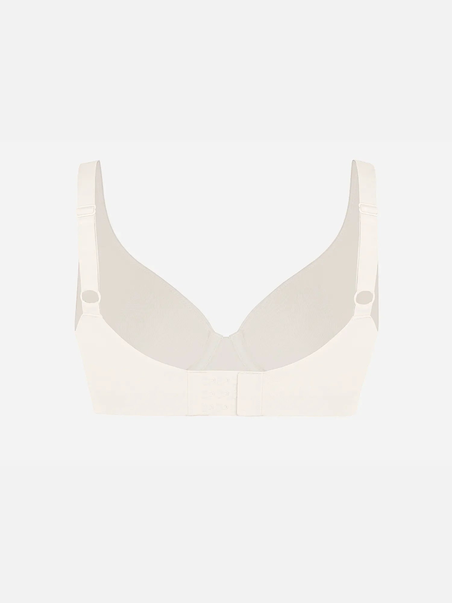 Adjustable-Strap Underwire Deep V-neck Bra