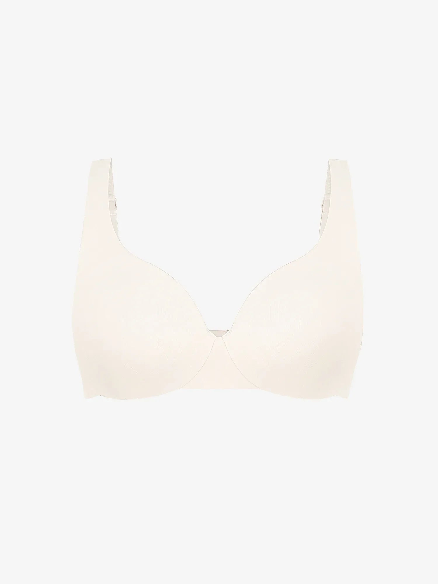 Adjustable-Strap Underwire Deep V-neck Bra