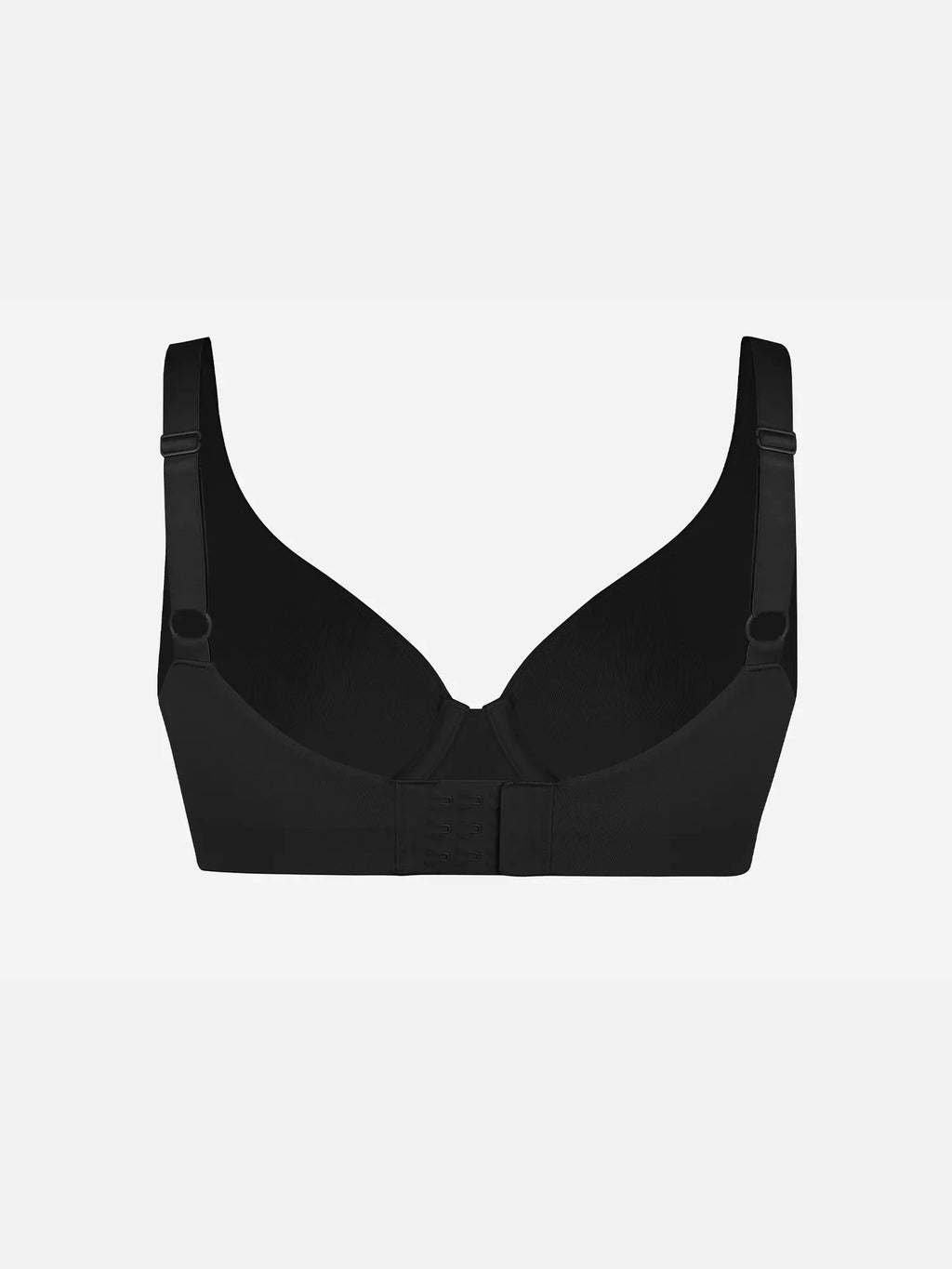 Adjustable-Strap Underwire Deep V-neck Bra