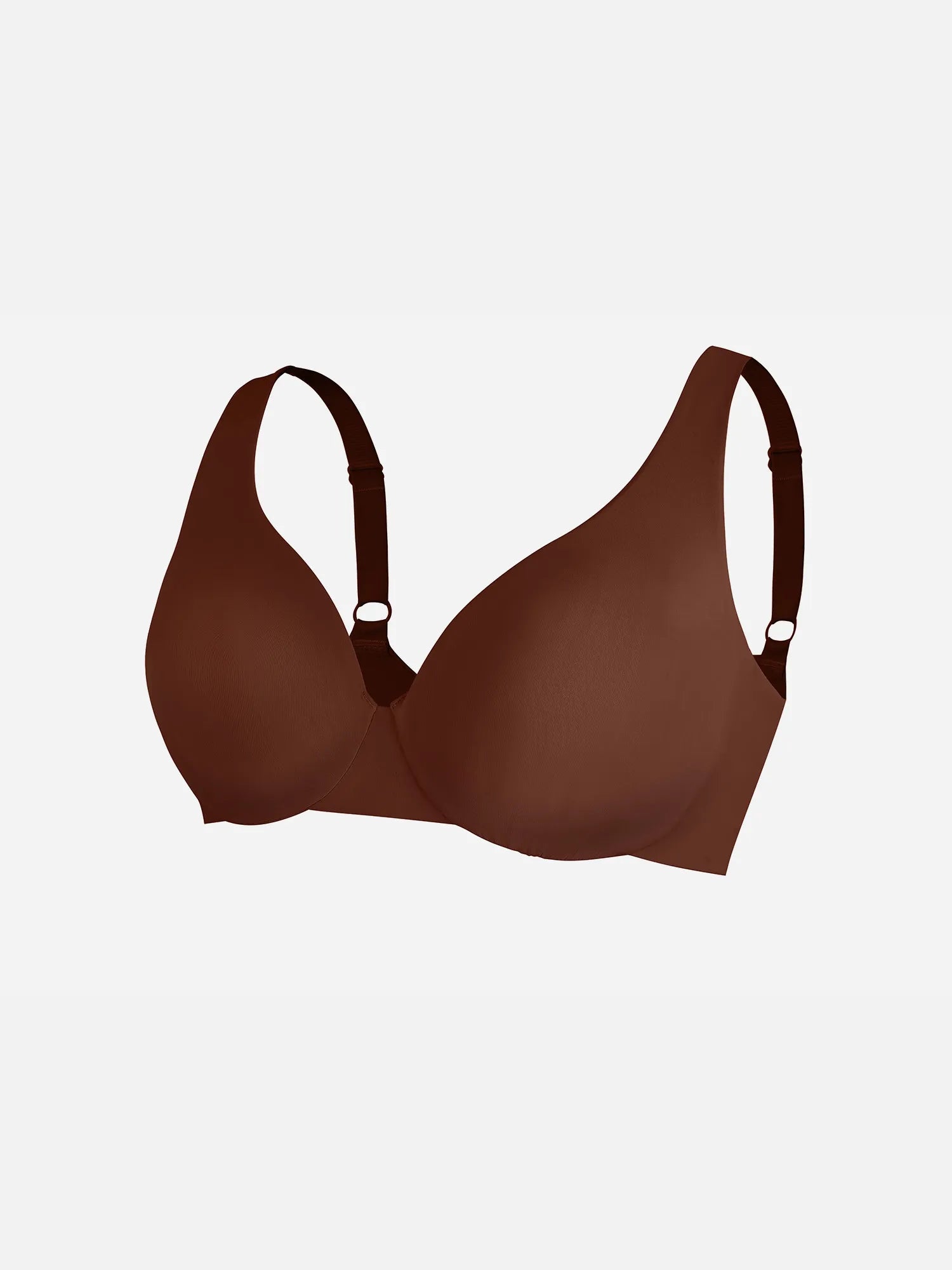 Adjustable-Strap Underwire Deep V-neck Bra