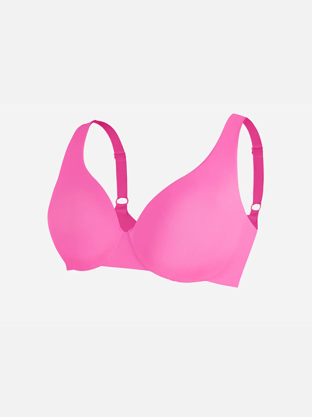 Adjustable-Strap Underwire Deep V-neck Bra