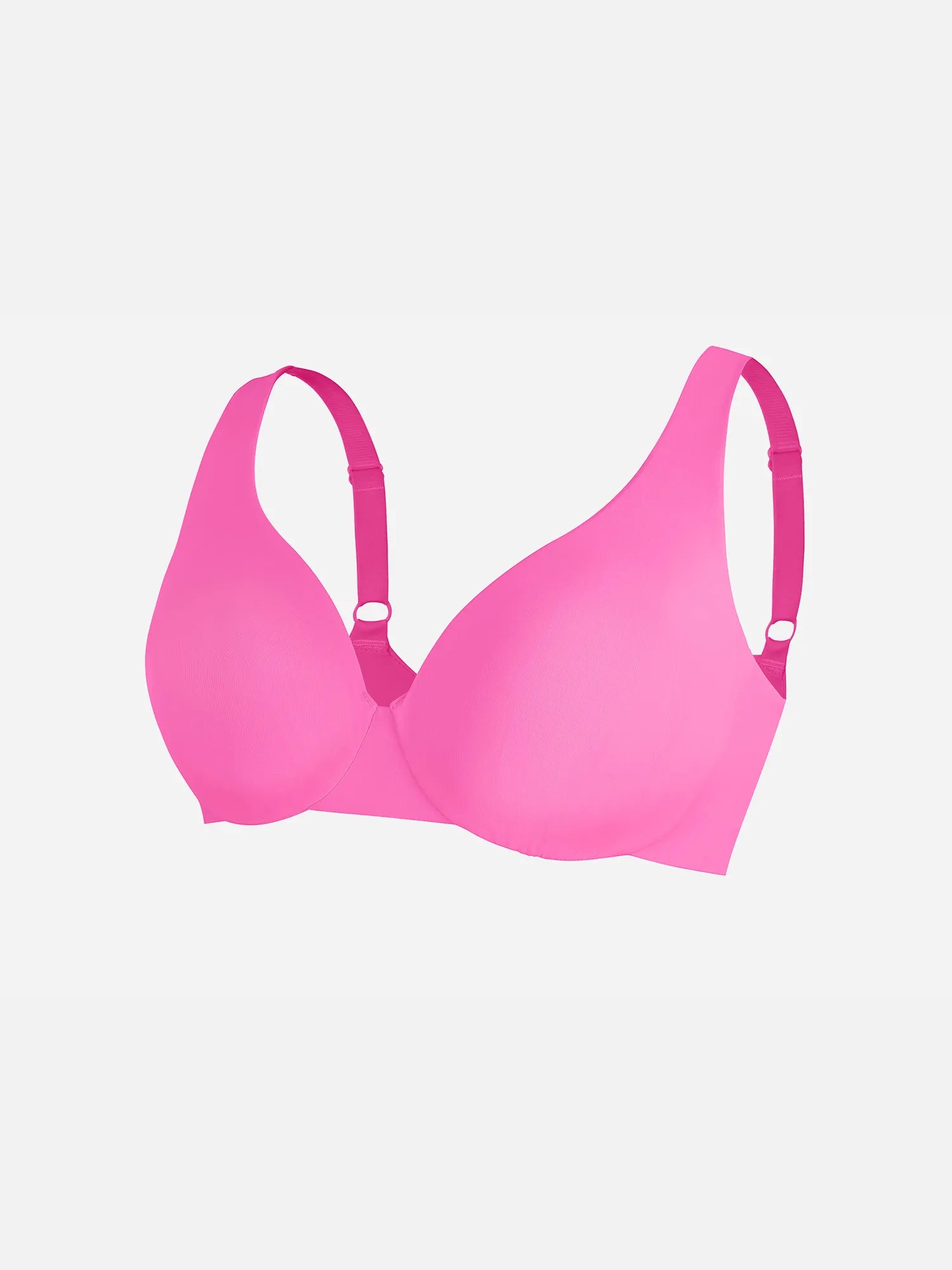 Adjustable-Strap Underwire Deep V-neck Bra