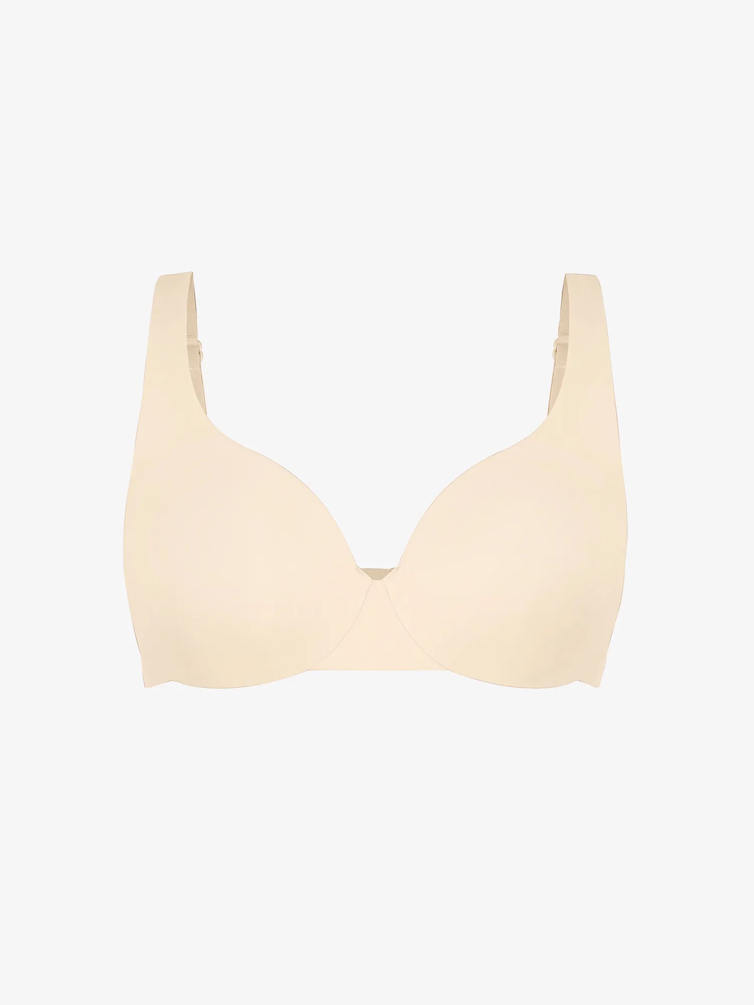 Adjustable-Strap Underwire Deep V-neck Bra