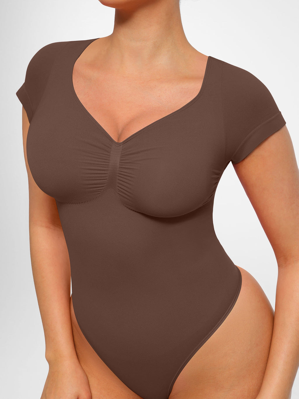 Tummy Control Seamless Short-Sleeve Bodysuit