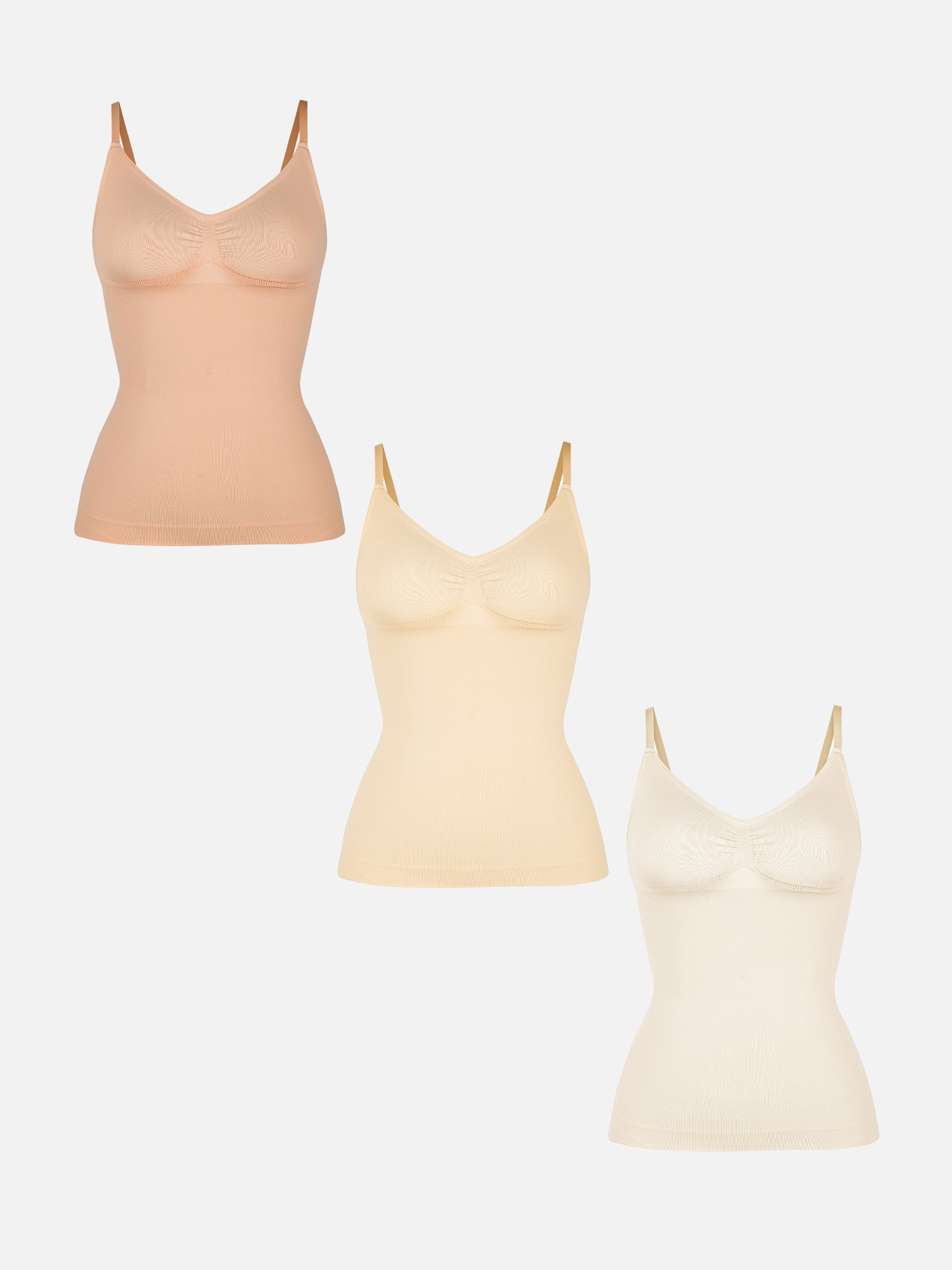 3-Pack Bust Support Waist Control Shape Tank Top Bundle