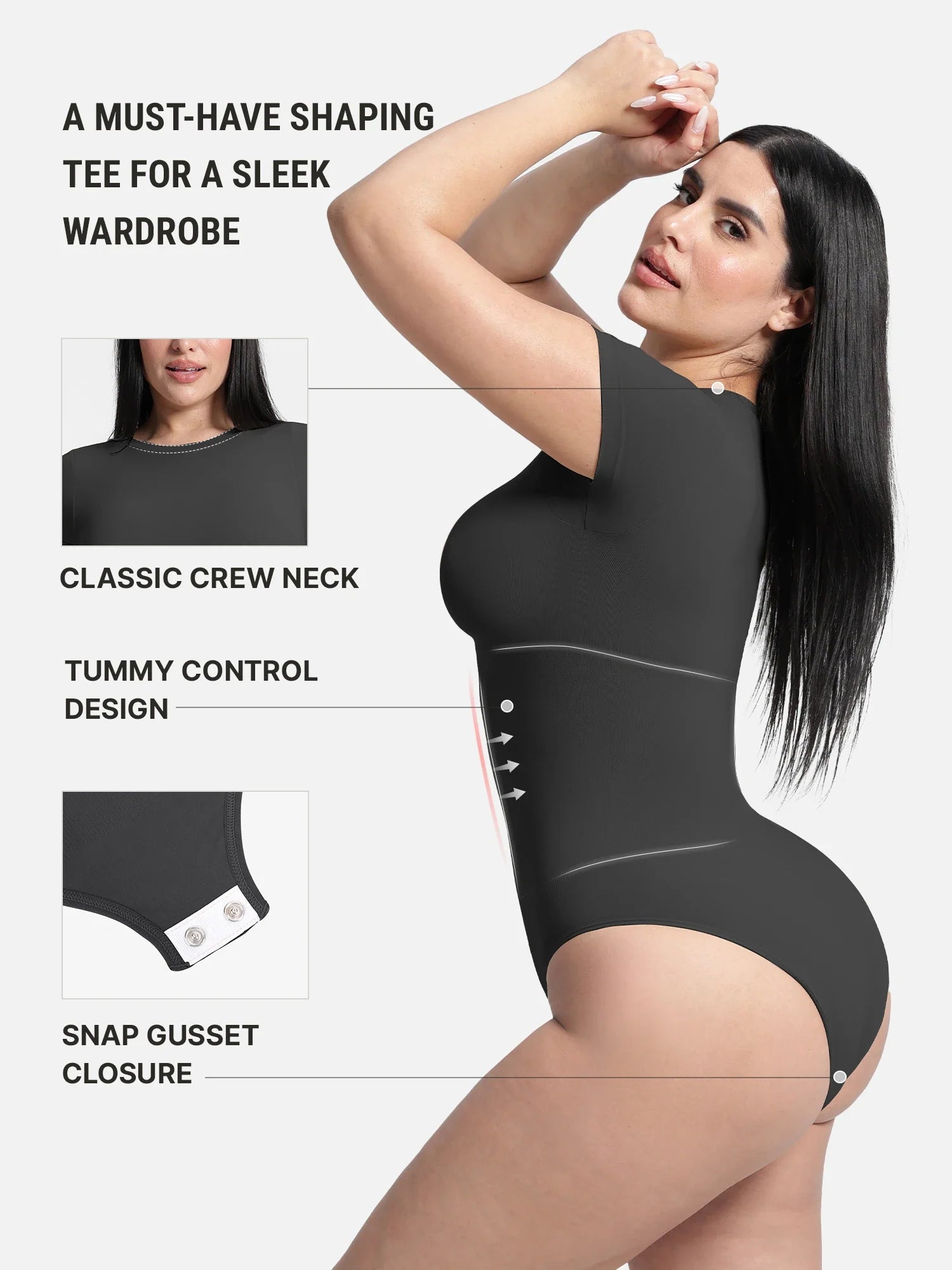 Crew Neck Seamless Soft Everyday Bodysuit