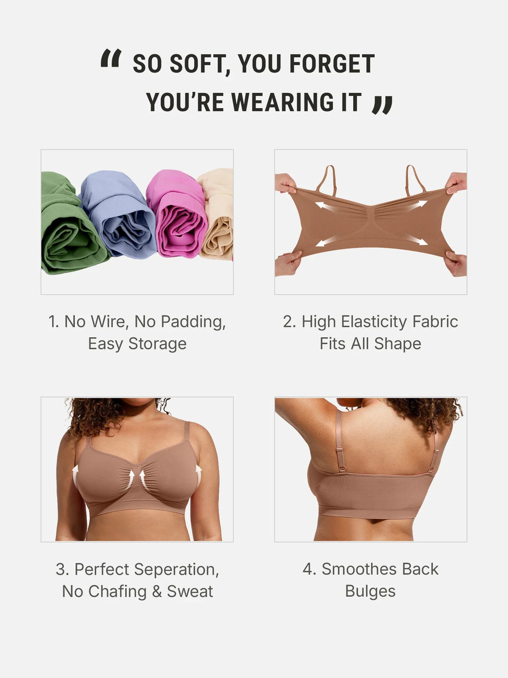 Everyday Wireless Bra Unlined Soft Bra