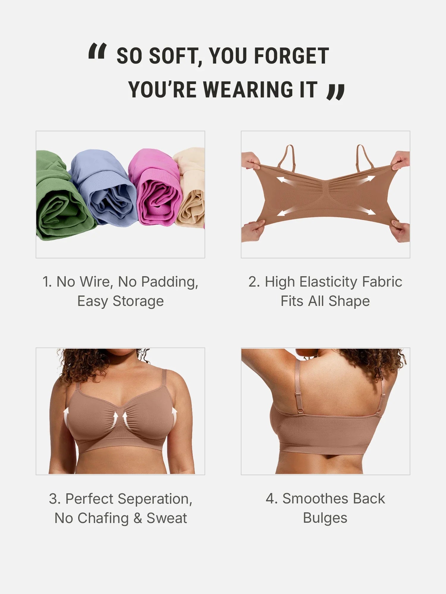 Everyday Wireless Bra Unlined Soft Bra