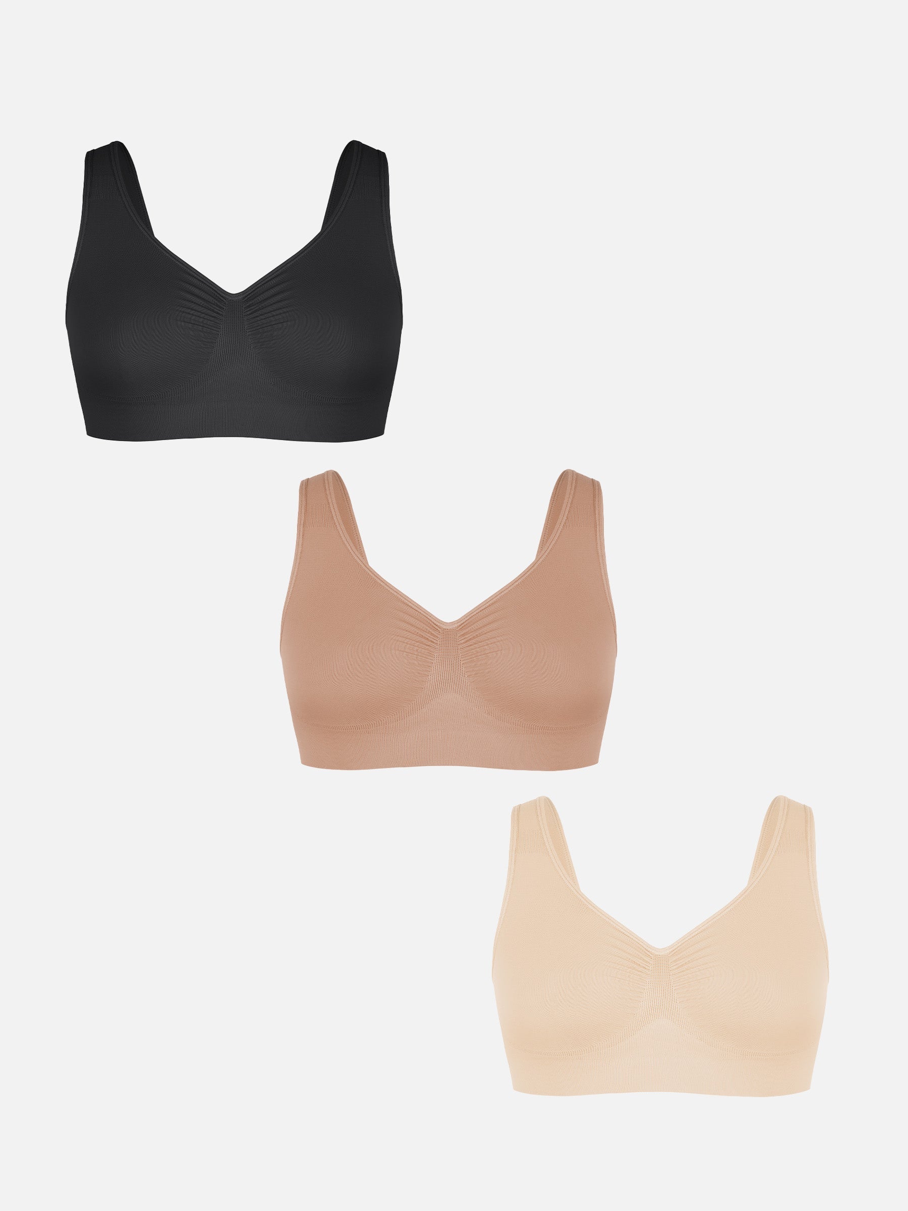 No Underwire Wide Straps Everyday Bra Bundle