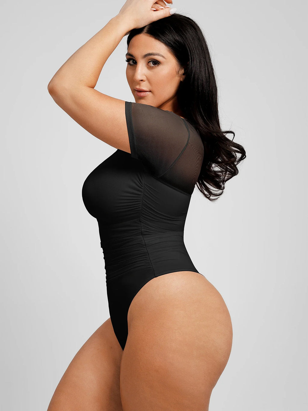 Ultra-Fine Mesh Classic Thong Bodysuit