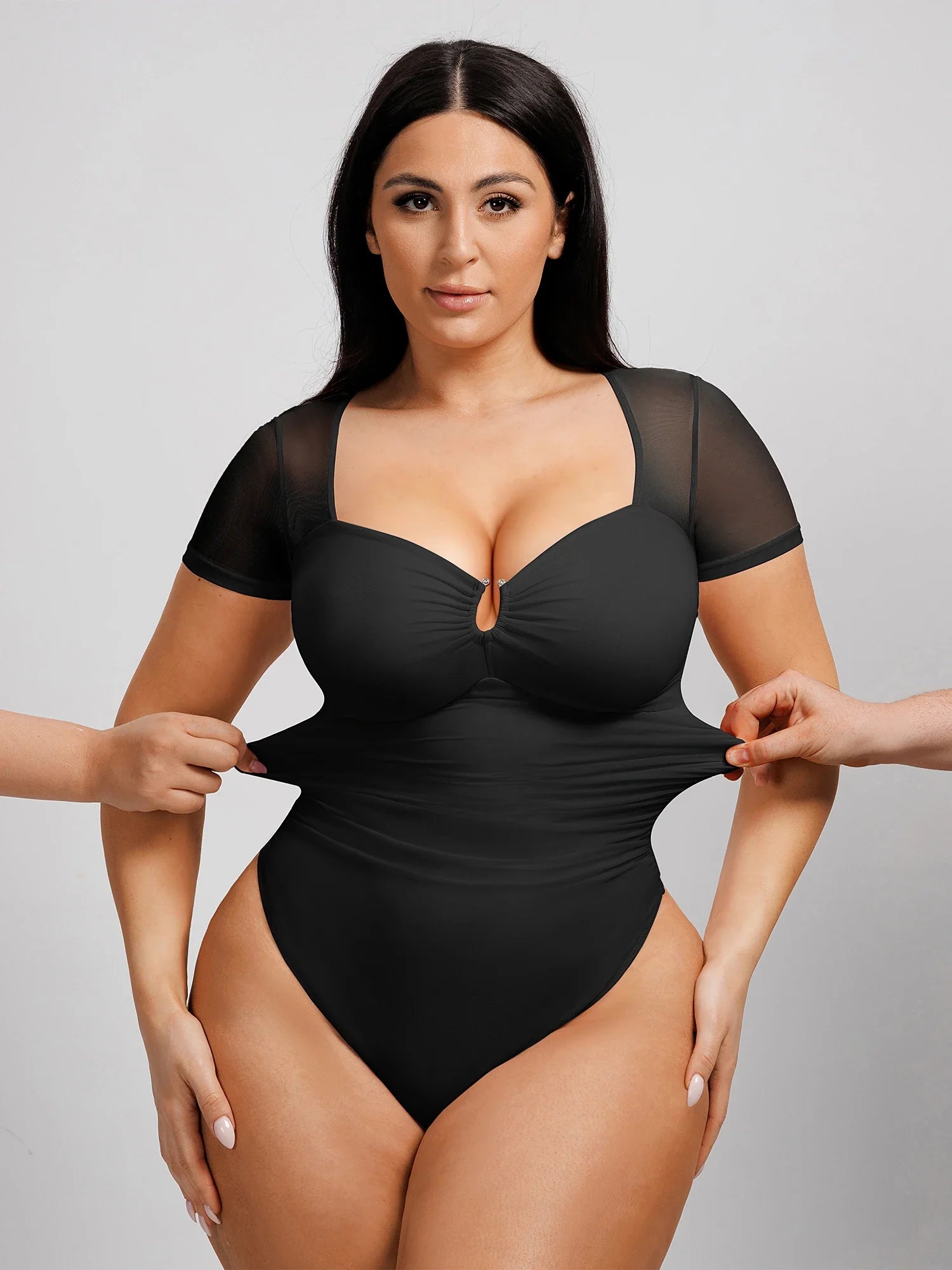 Ultra-Fine Mesh Classic Thong Bodysuit