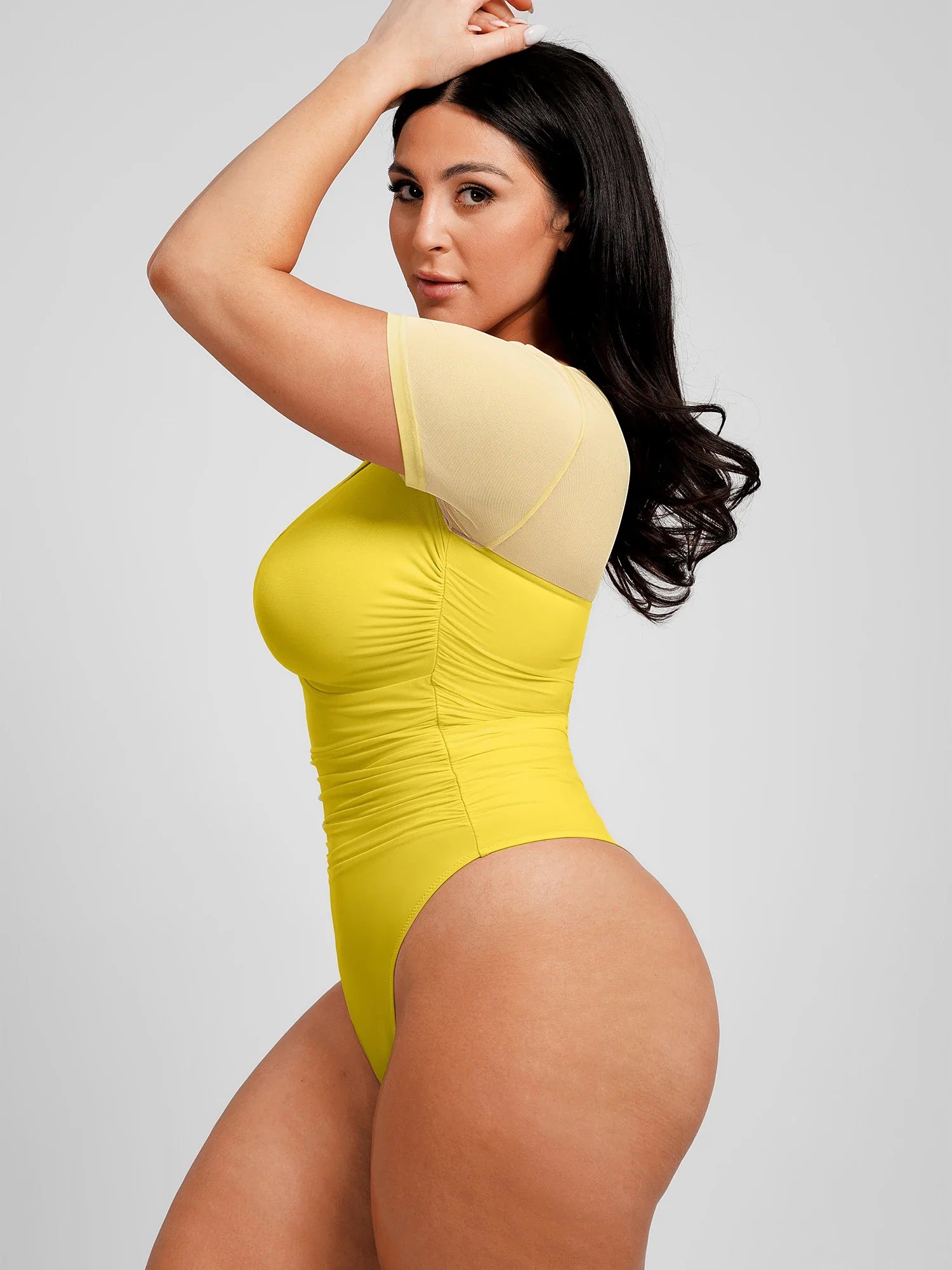 Ultra-Fine Mesh Classic Thong Bodysuit