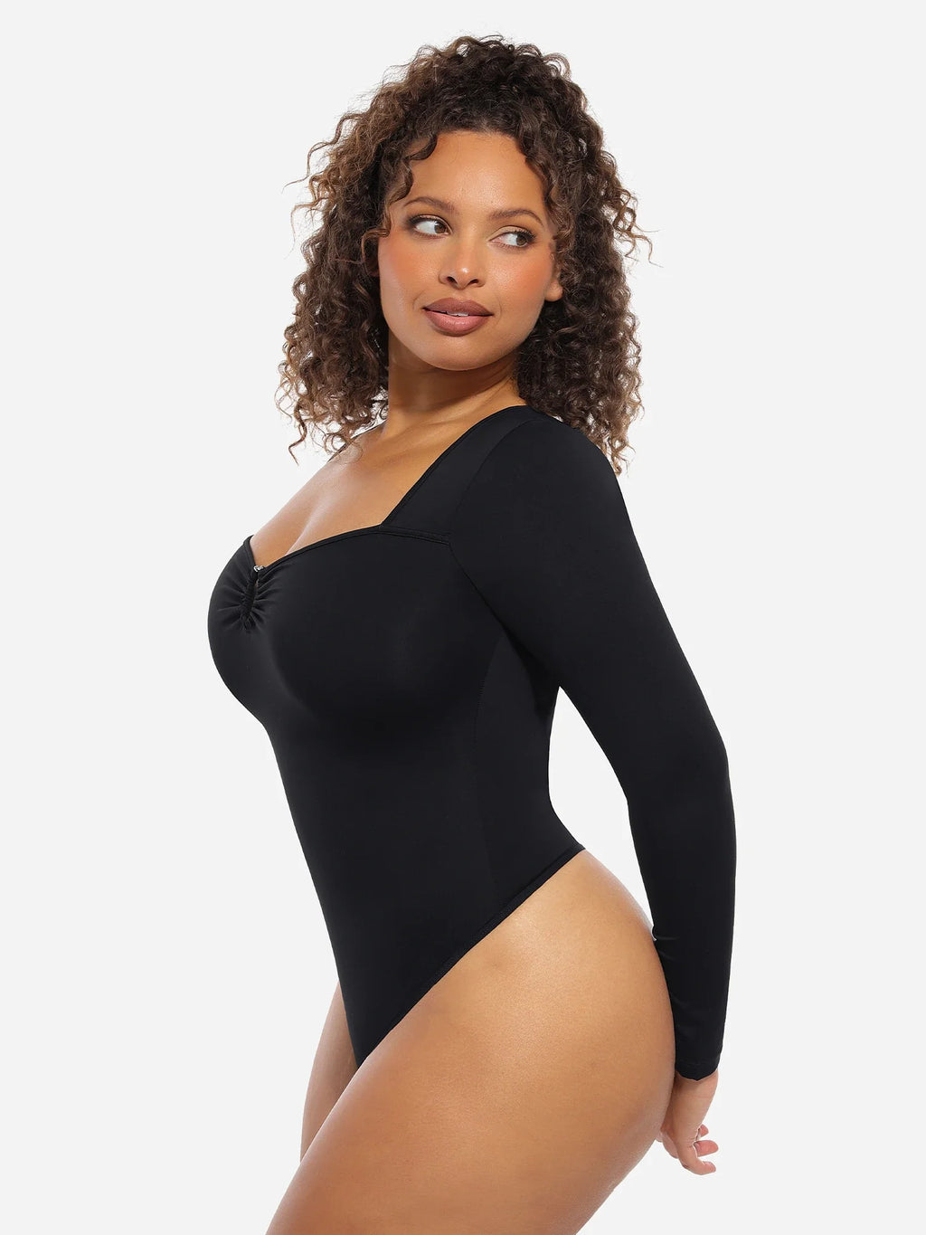 Ultra-Stretch Tummy Control Long-Sleeve Bodysuit