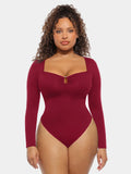 Ultra-Stretch Tummy Control Long-Sleeve Bodysuit