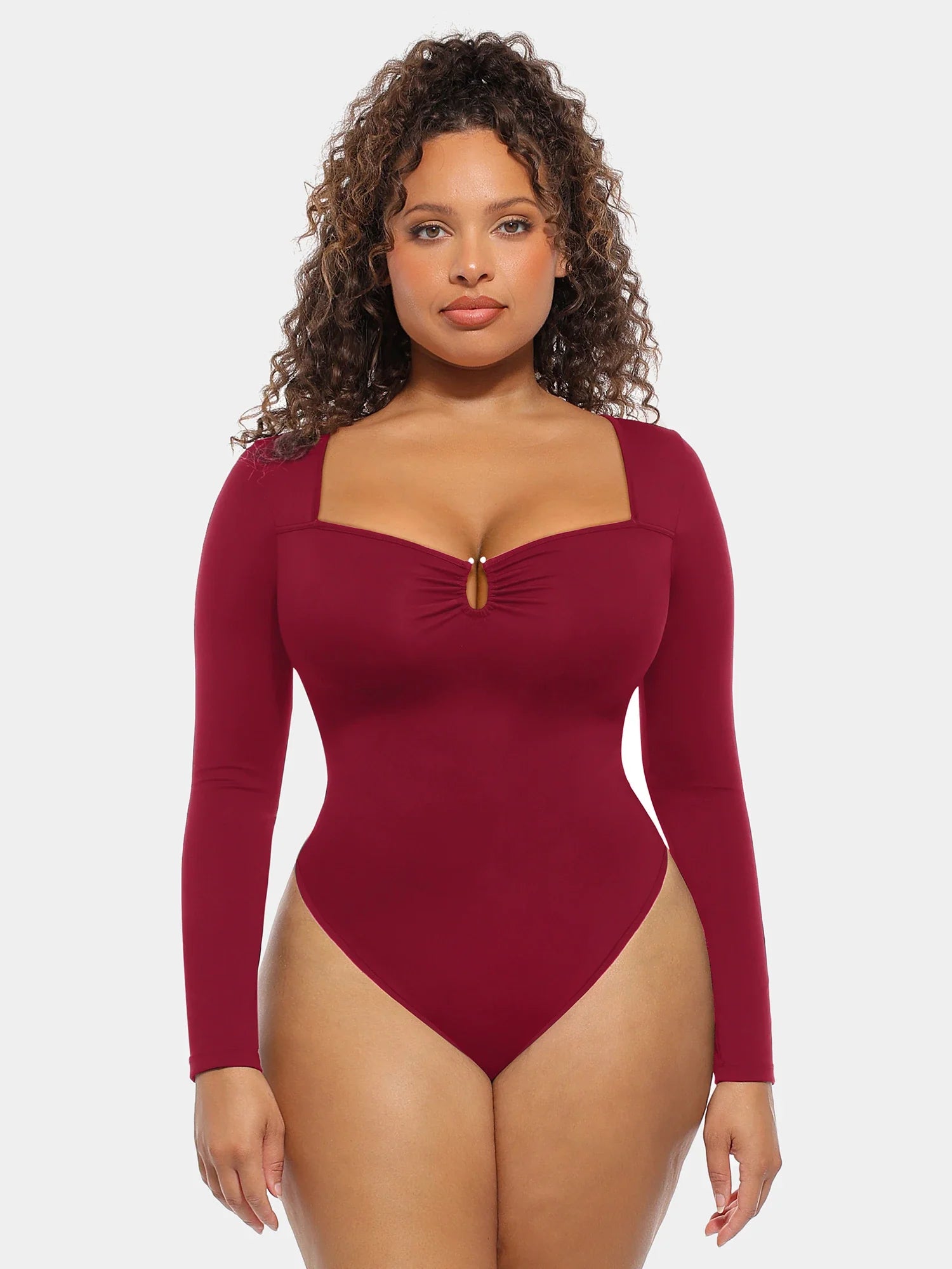Ultra-Stretch Tummy Control Long-Sleeve Bodysuit