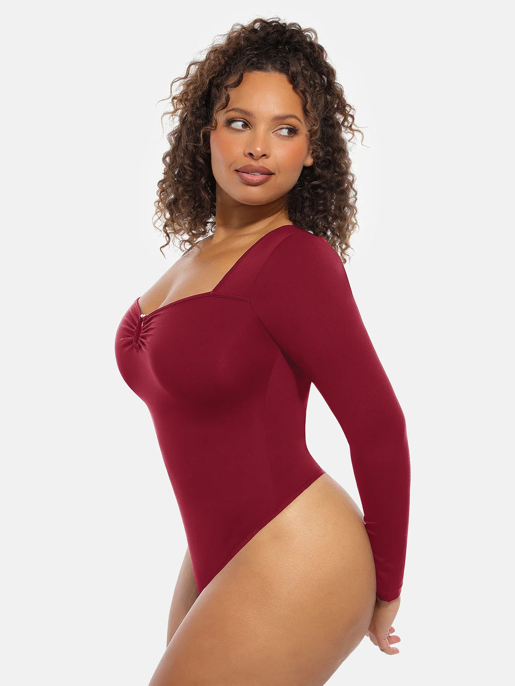 Ultra-Stretch Tummy Control Long-Sleeve Bodysuit
