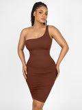 One-Shoulder Tummy Control Shaper Dress