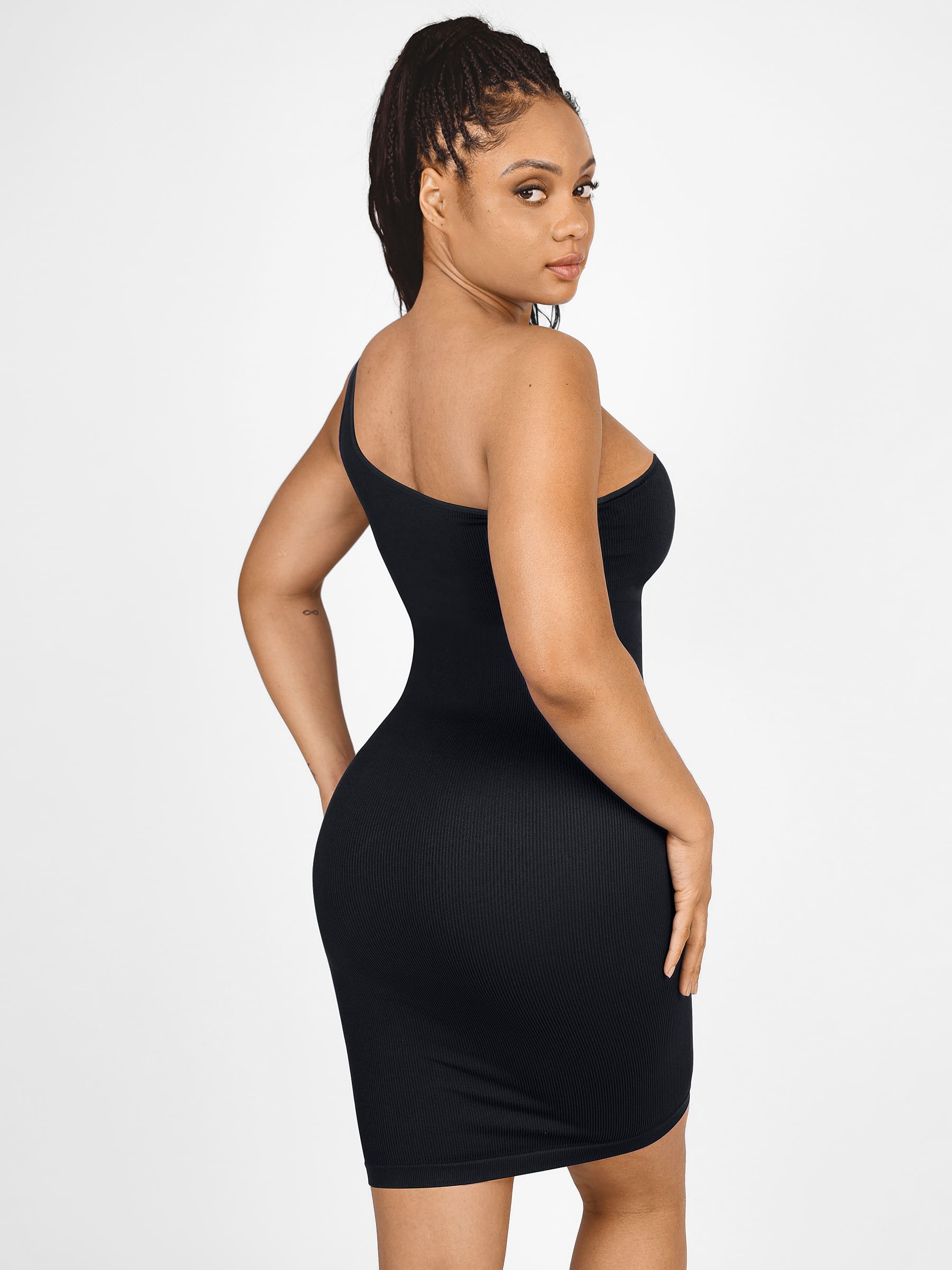One-Shoulder Tummy Control Shaper Dress