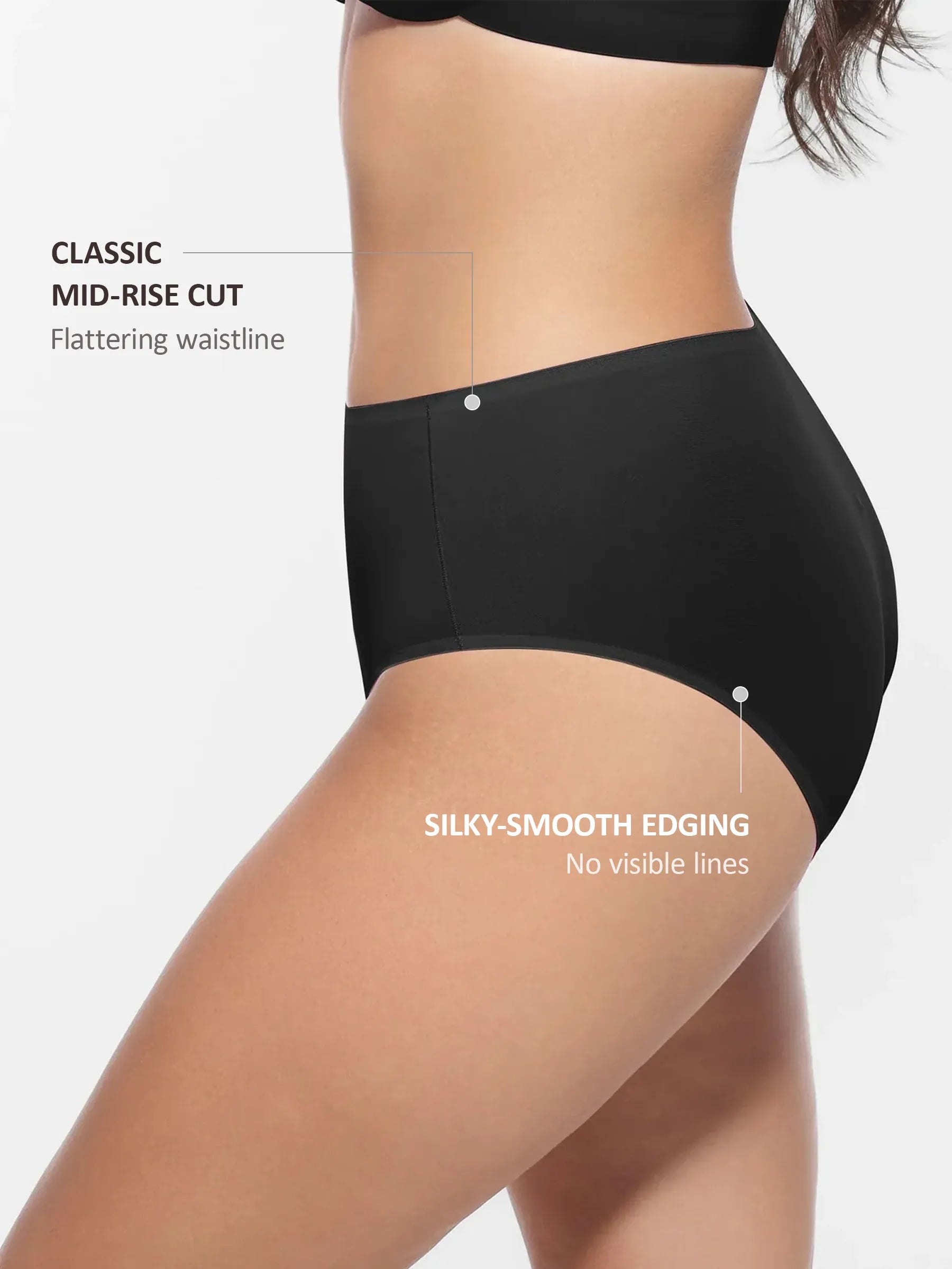 Cloud-Like Mid-Waist Brief Panties