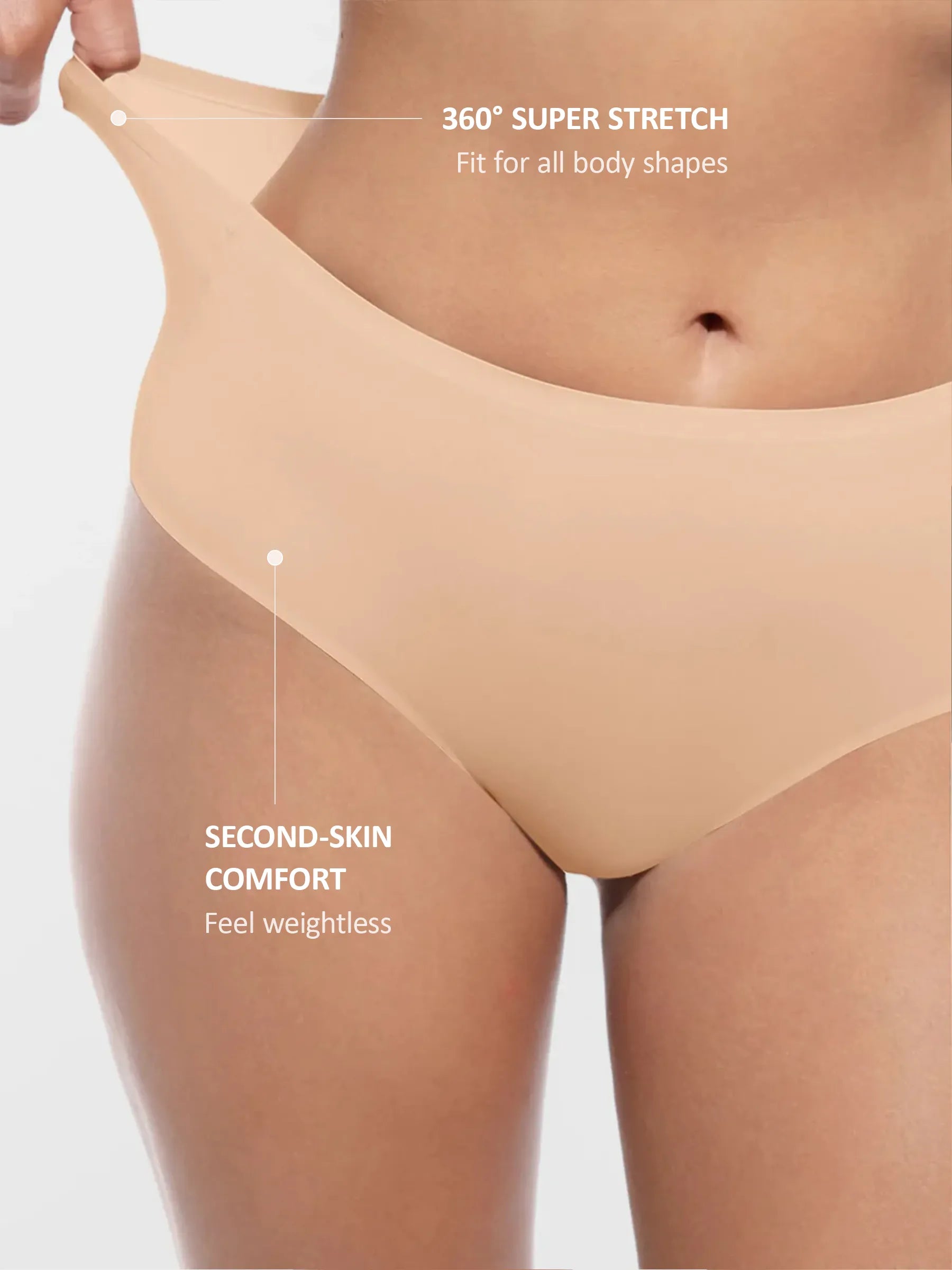 Cloud-Like Mid-Waist Brief Panties
