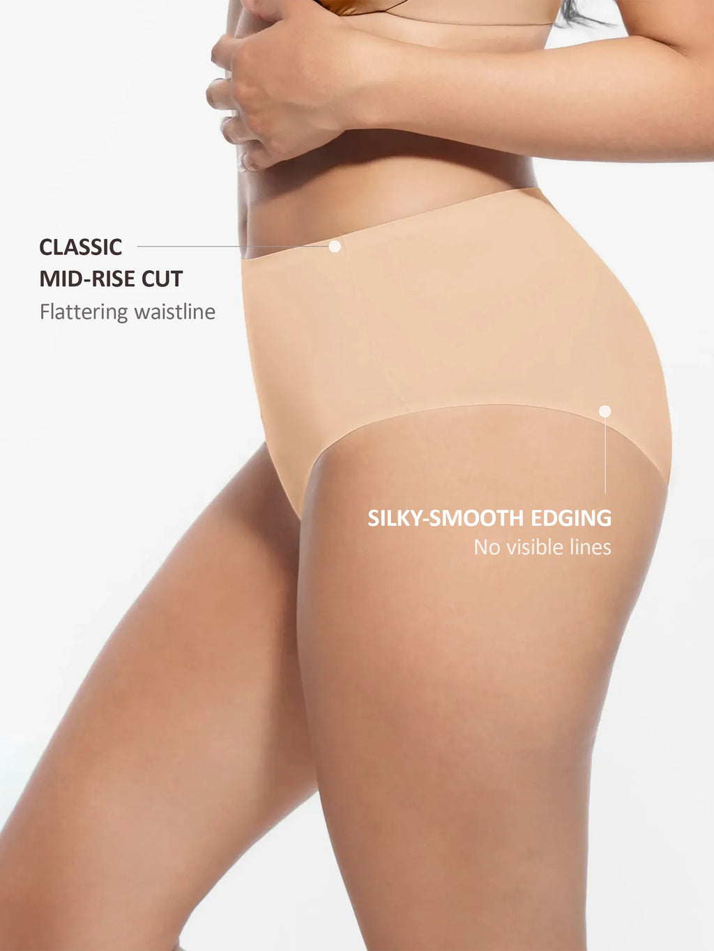 Cloud-Like Mid-Waist Brief Panties