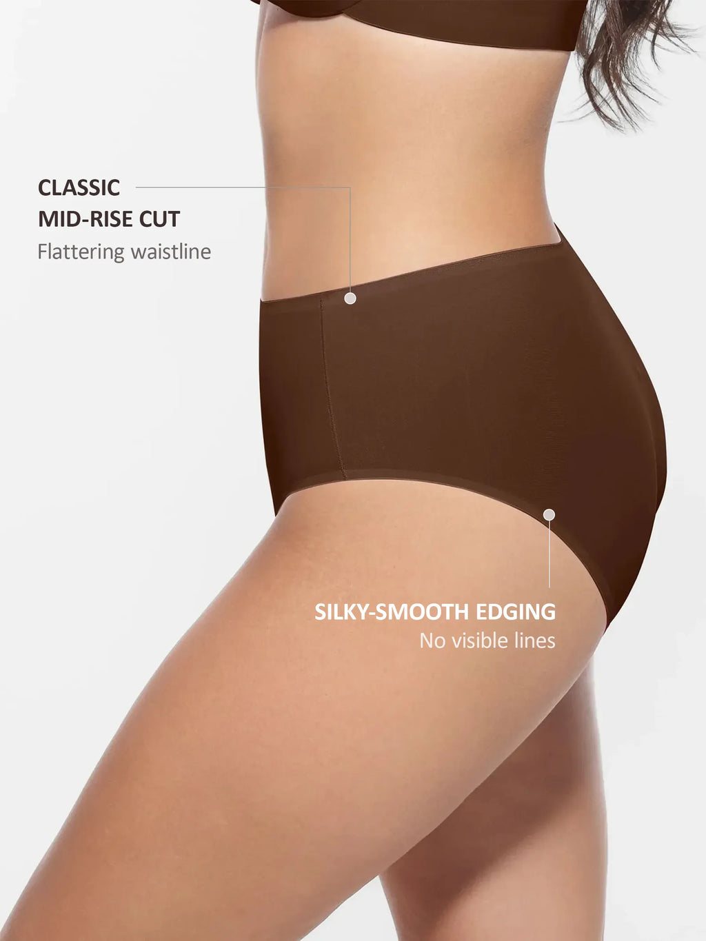 Cloud-Like Mid-Waist Brief Panties