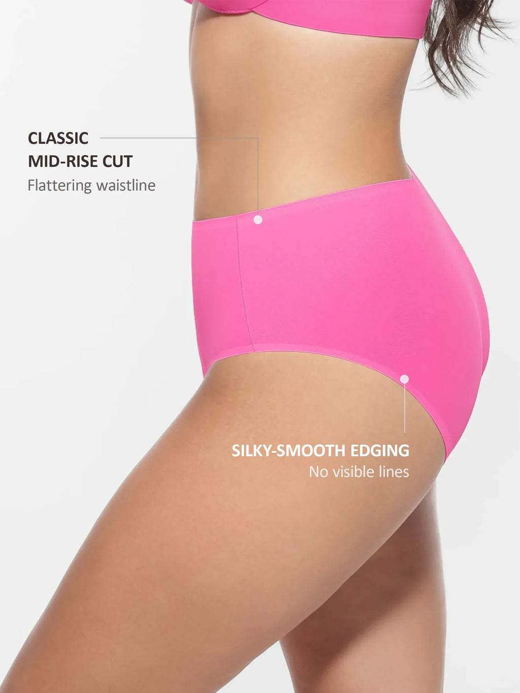 Cloud-Like Mid-Waist Brief Panties