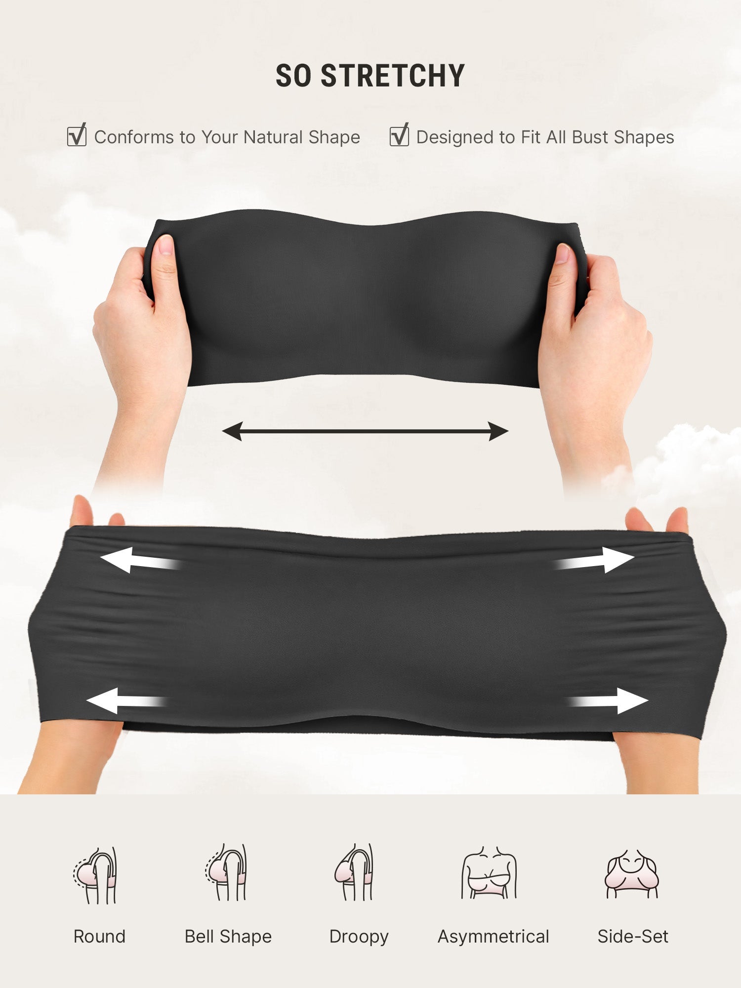 Butter-Soft Strapless Bandeau Bra