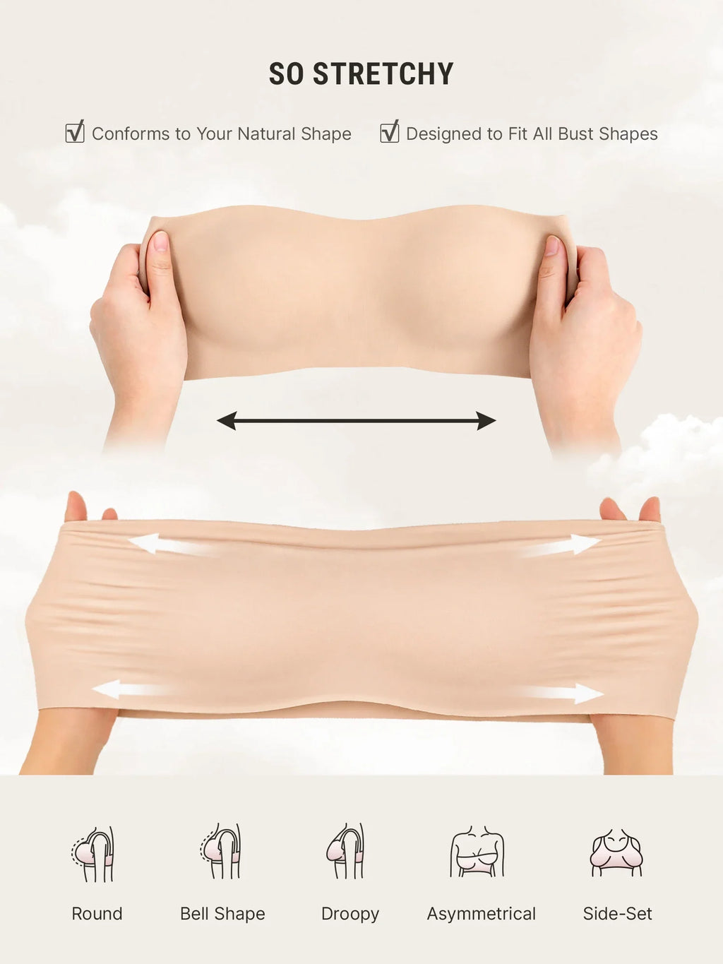 Butter-Soft Strapless Bandeau Bra