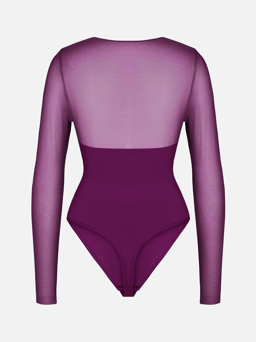 Mesh Panel V-Neck Bodysuit