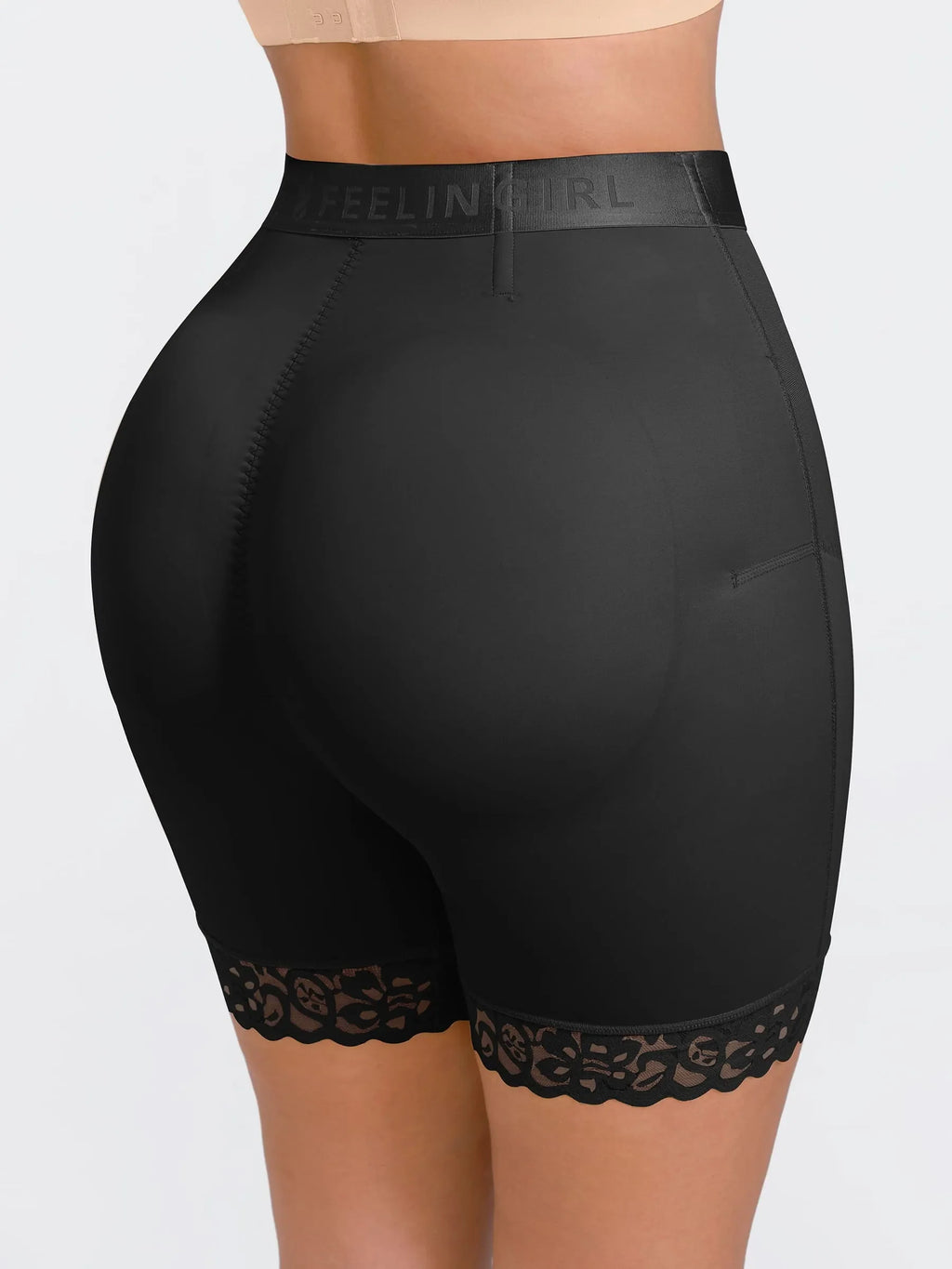 Front-Zip Mid-Waist Shaper Shorts