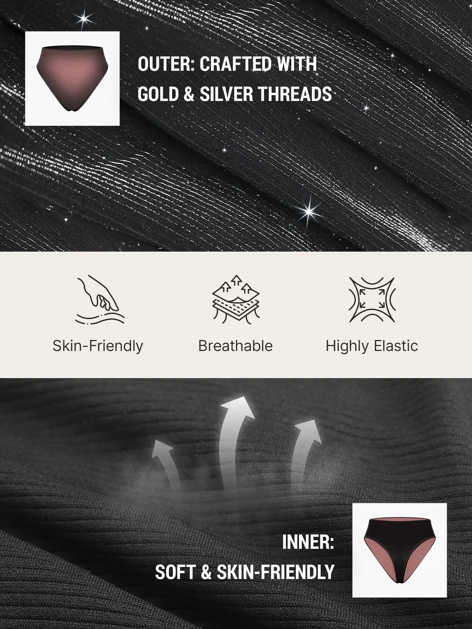 Seamless Shimmer Low-Rise Thong