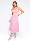 Popilush Shapewear Built-In Sculpting A-Line Midi Slip Dress